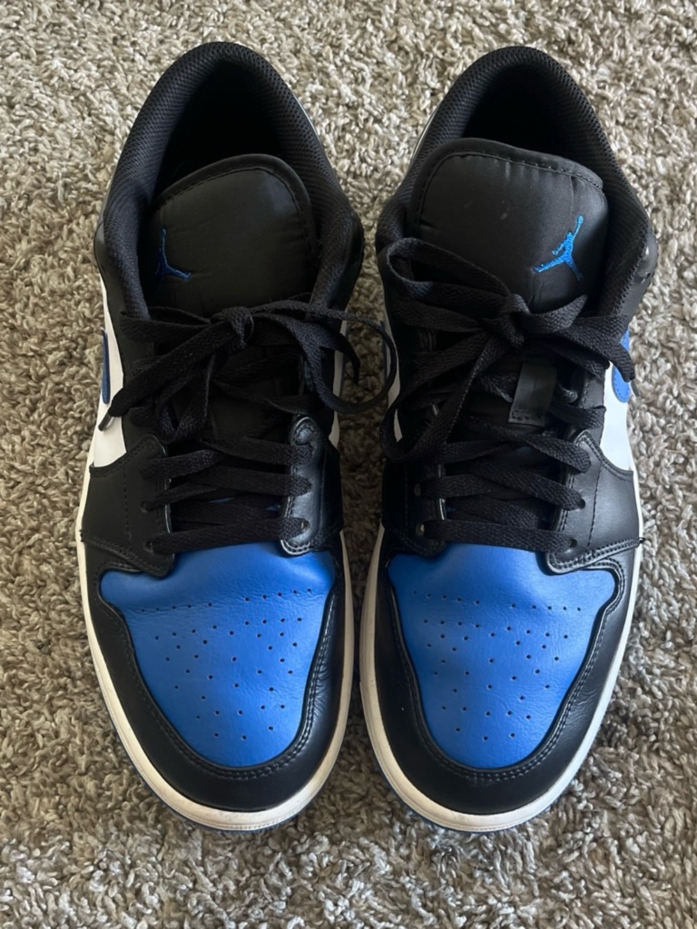 Jordan Low-Top Sneakers in Black/Blue/White